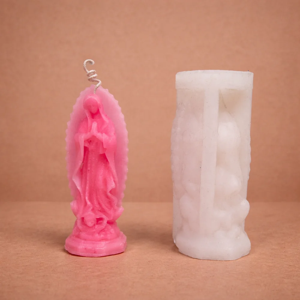 Molde de Silicona con forma de Virgen de Guadalupe 2 molde resina virgen costa rica