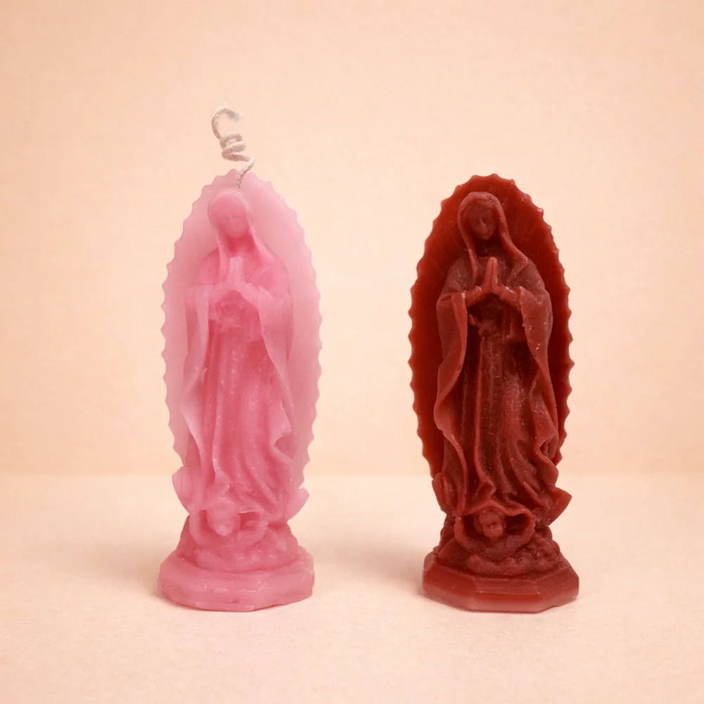Molde de Silicona con forma de Virgen de Guadalupe 3 molde resina virgen costa rica